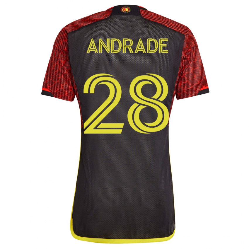Hombre Camiseta Yeimar Gómez Andrade #28 Naranja 2ª Equipación 2023/24 La Camisa