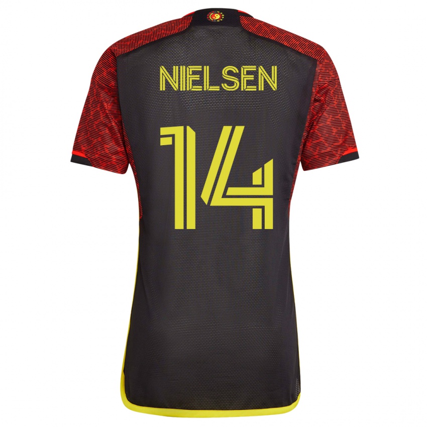 Hombre Camiseta Taylor Nielsen #14 Naranja 2ª Equipación 2023/24 La Camisa