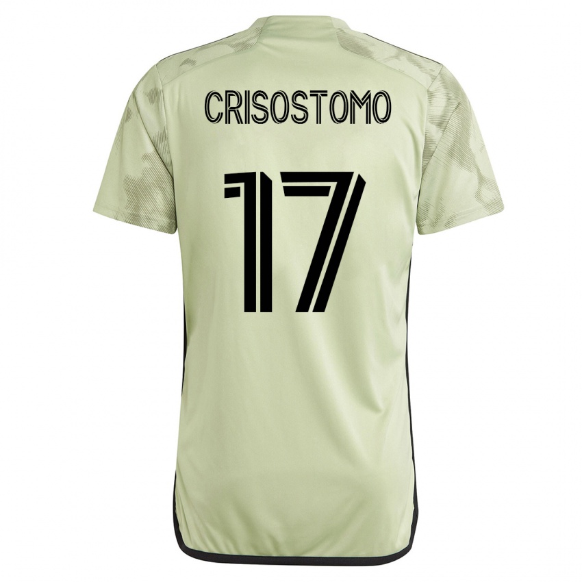 Hombre Camiseta Danny Crisostomo #17 Verde 2ª Equipación 2023/24 La Camisa