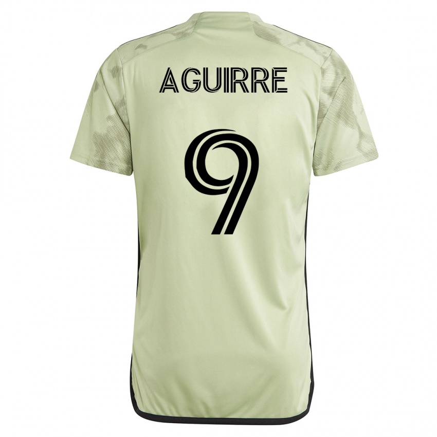 Hombre Camiseta Dustin Aguirre #9 Verde 2ª Equipación 2023/24 La Camisa