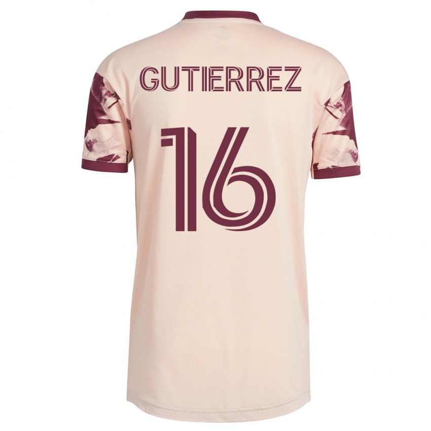 Hombre Camiseta Diego Gutiérrez #16 Blanquecino 2ª Equipación 2023/24 La Camisa