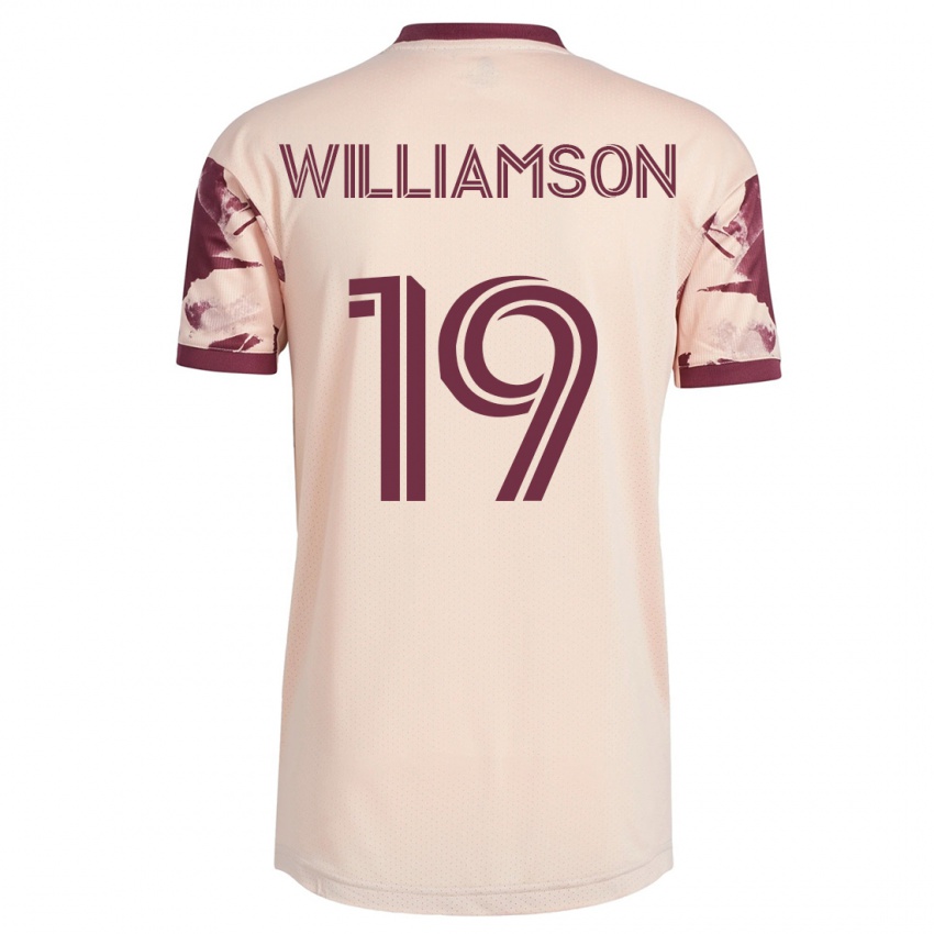Hombre Camiseta Eryk Williamson #19 Blanquecino 2ª Equipación 2023/24 La Camisa