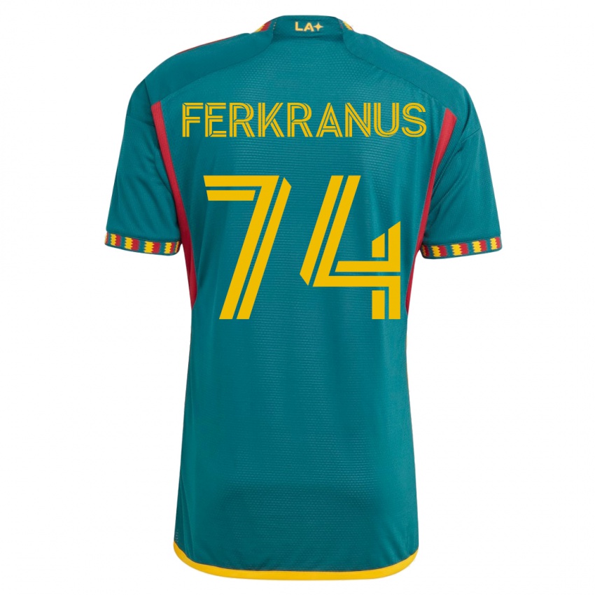 Hombre Camiseta Marcus Ferkranus #74 Verde 2ª Equipación 2023/24 La Camisa