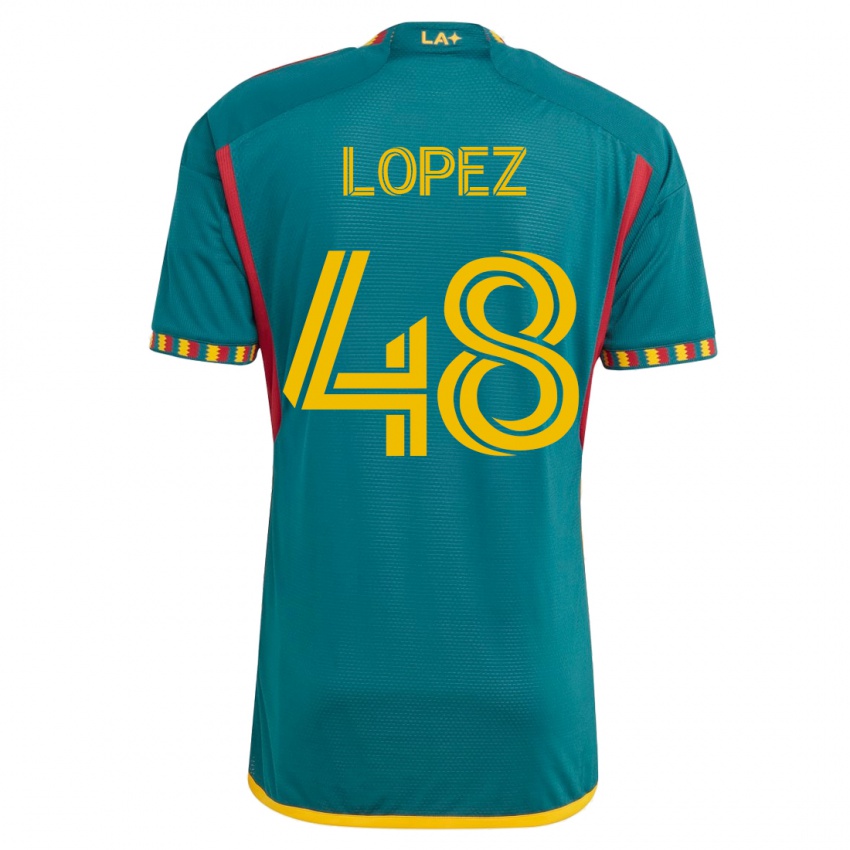 Hombre Camiseta Diego López #48 Verde 2ª Equipación 2023/24 La Camisa