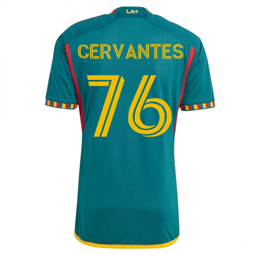 Hombre Camiseta Aaron Cervantes #76 Verde 2ª Equipación 2023/24 La Camisa