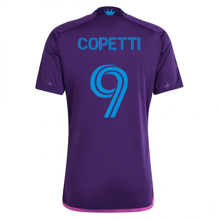 Hombre Camiseta Enzo Copetti #9 Violeta 2ª Equipación 2023/24 La Camisa