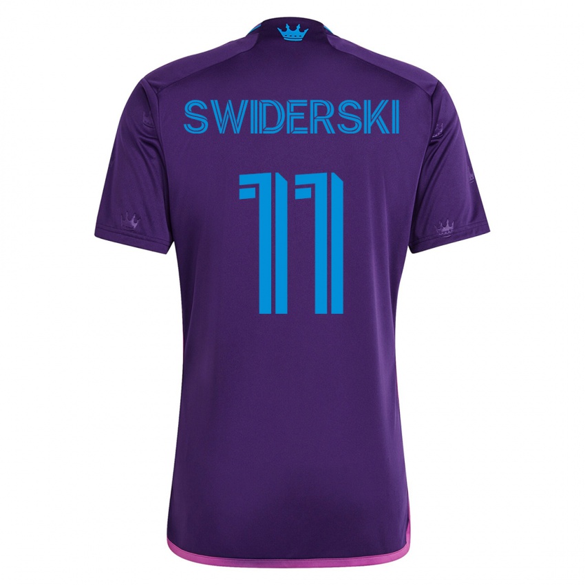 Hombre Camiseta Karol Swiderski #11 Violeta 2ª Equipación 2023/24 La Camisa