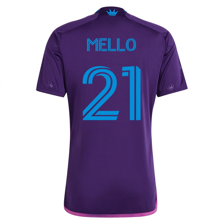 Hombre Camiseta Vinicius Mello #21 Violeta 2ª Equipación 2023/24 La Camisa