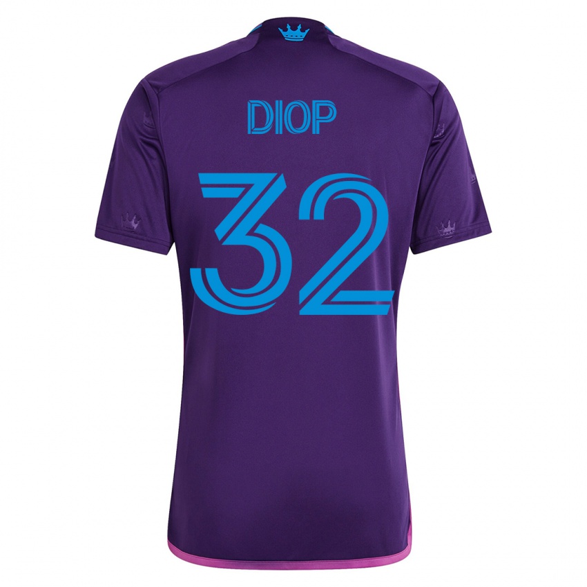 Hombre Camiseta Hamady Diop #32 Violeta 2ª Equipación 2023/24 La Camisa