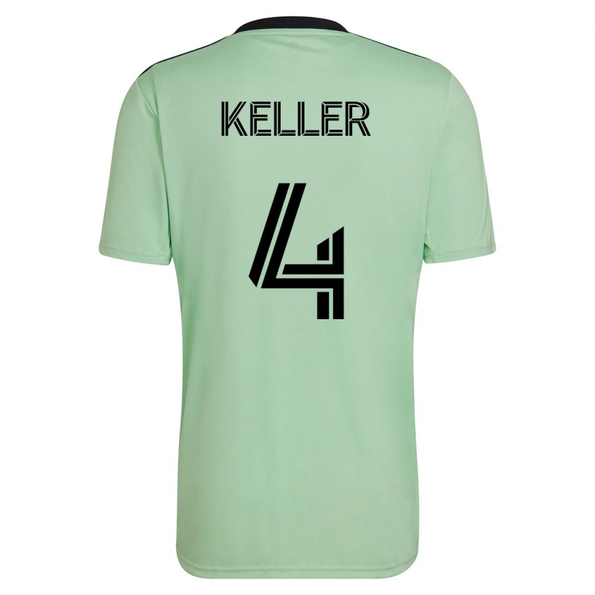 Hombre Camiseta Kipp Keller #4 Verde Claro 2ª Equipación 2023/24 La Camisa