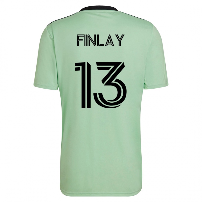 Hombre Camiseta Ethan Finlay #13 Verde Claro 2ª Equipación 2023/24 La Camisa