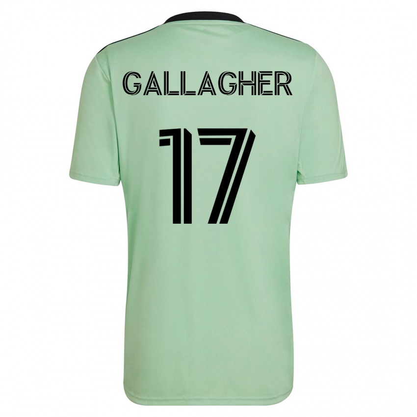 Hombre Camiseta Jon Gallagher #17 Verde Claro 2ª Equipación 2023/24 La Camisa