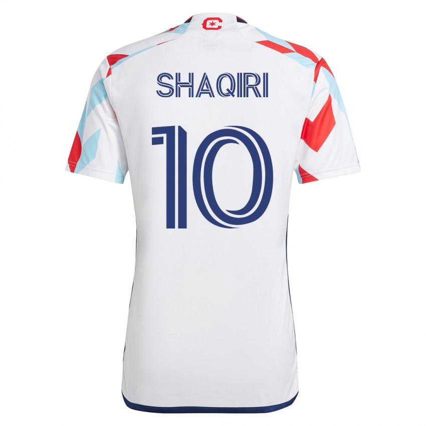 Hombre Camiseta Xherdan Shaqiri #10 Blanco Azul 2ª Equipación 2023/24 La Camisa
