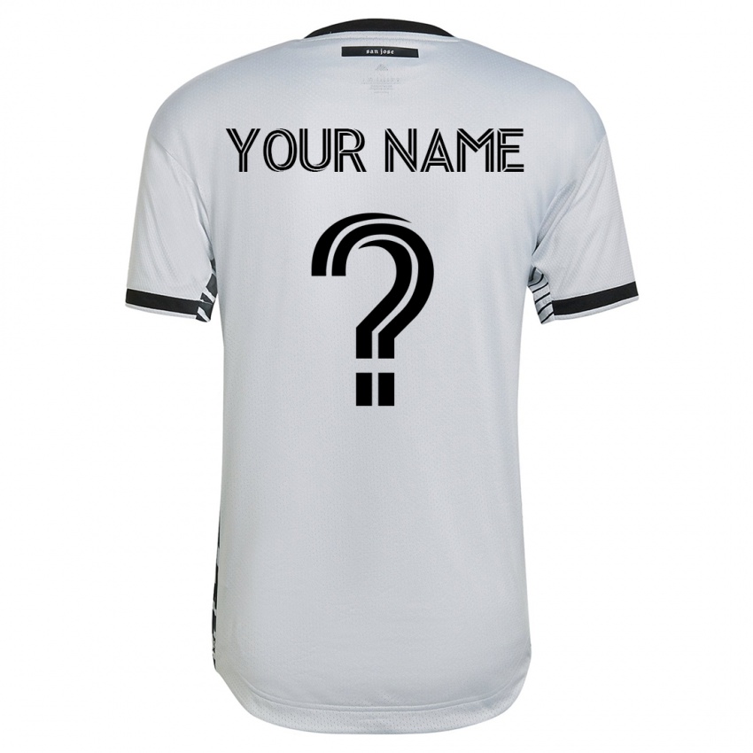 Hombre Camiseta Su Nombre #0 Blanco 2ª Equipación 2023/24 La Camisa