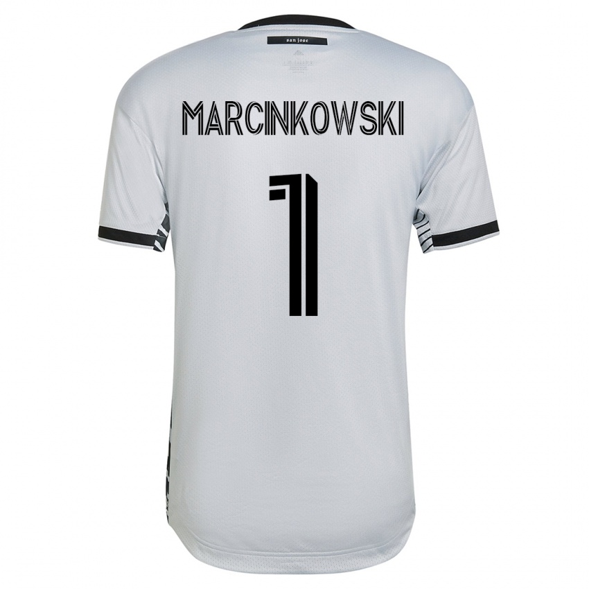 Hombre Camiseta Jt Marcinkowski #1 Blanco 2ª Equipación 2023/24 La Camisa