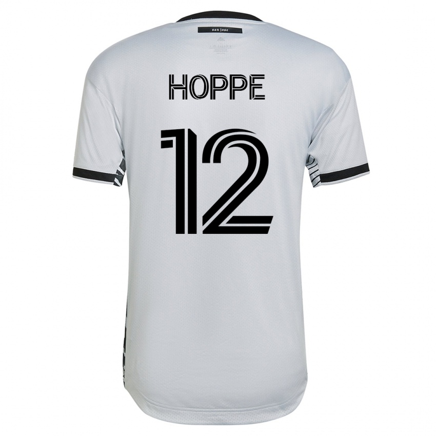 Hombre Camiseta Matthew Hoppe #12 Blanco 2ª Equipación 2023/24 La Camisa