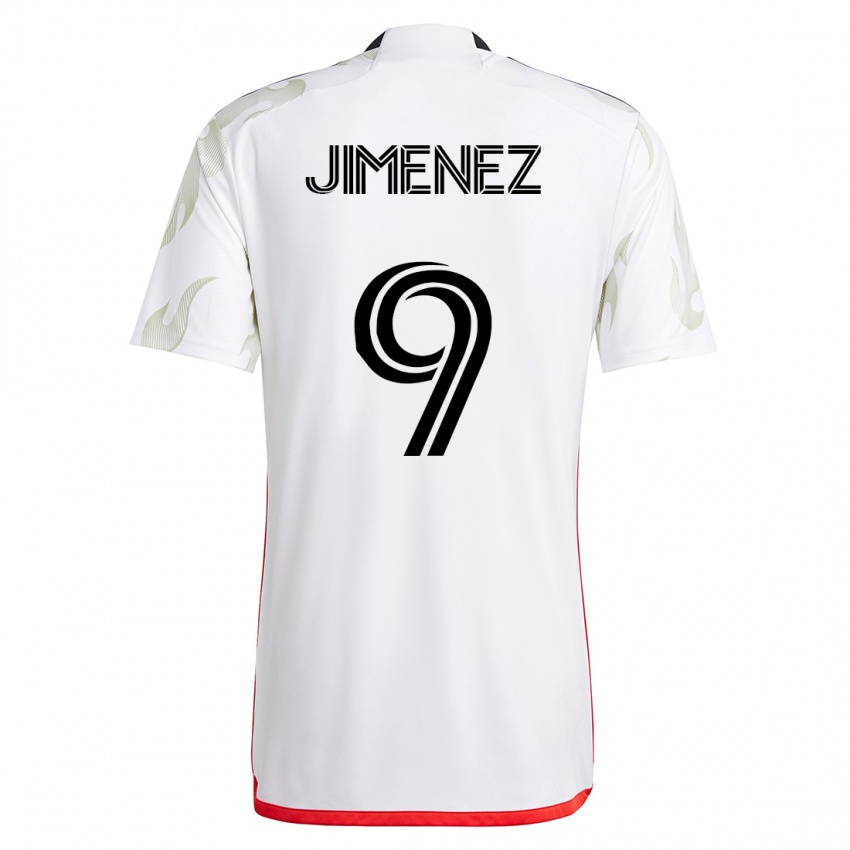 Hombre Camiseta Jesús Jiménez #9 Blanco 2ª Equipación 2023/24 La Camisa