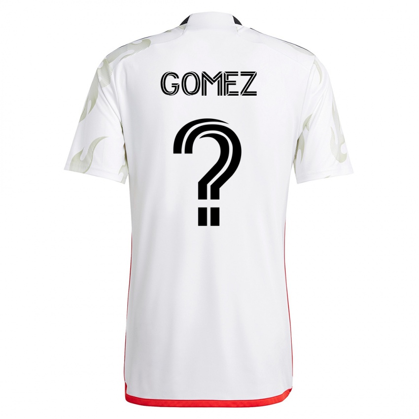Hombre Camiseta Victor Gomez #0 Blanco 2ª Equipación 2023/24 La Camisa