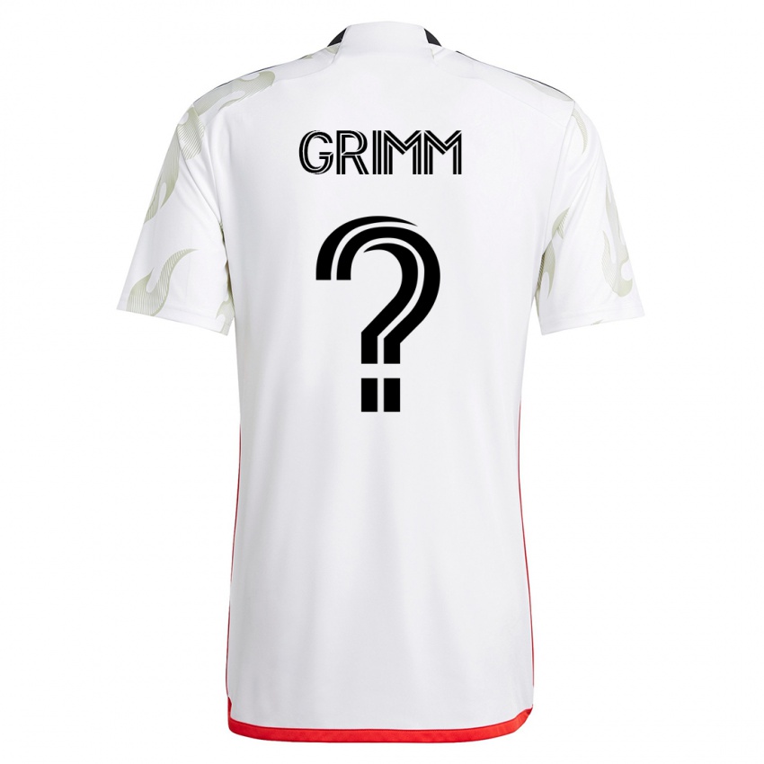 Hombre Camiseta Mason Grimm #0 Blanco 2ª Equipación 2023/24 La Camisa
