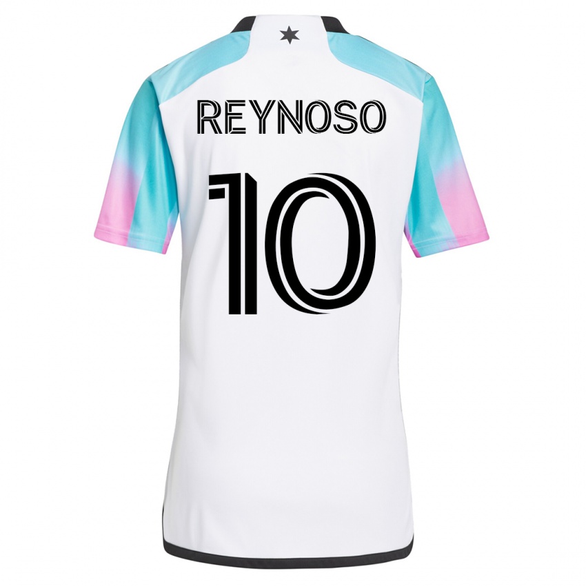 Hombre Camiseta Emanuel Reynoso #10 Blanco 2ª Equipación 2023/24 La Camisa