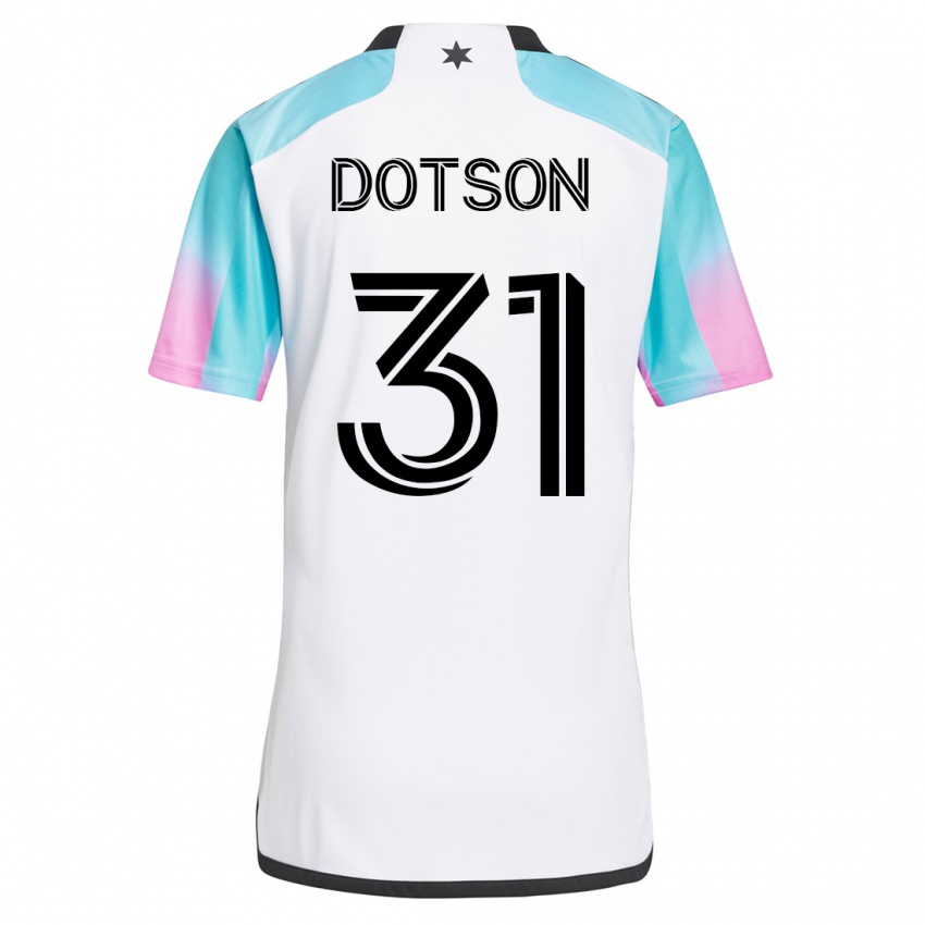 Hombre Camiseta Hassani Dotson #31 Blanco 2ª Equipación 2023/24 La Camisa