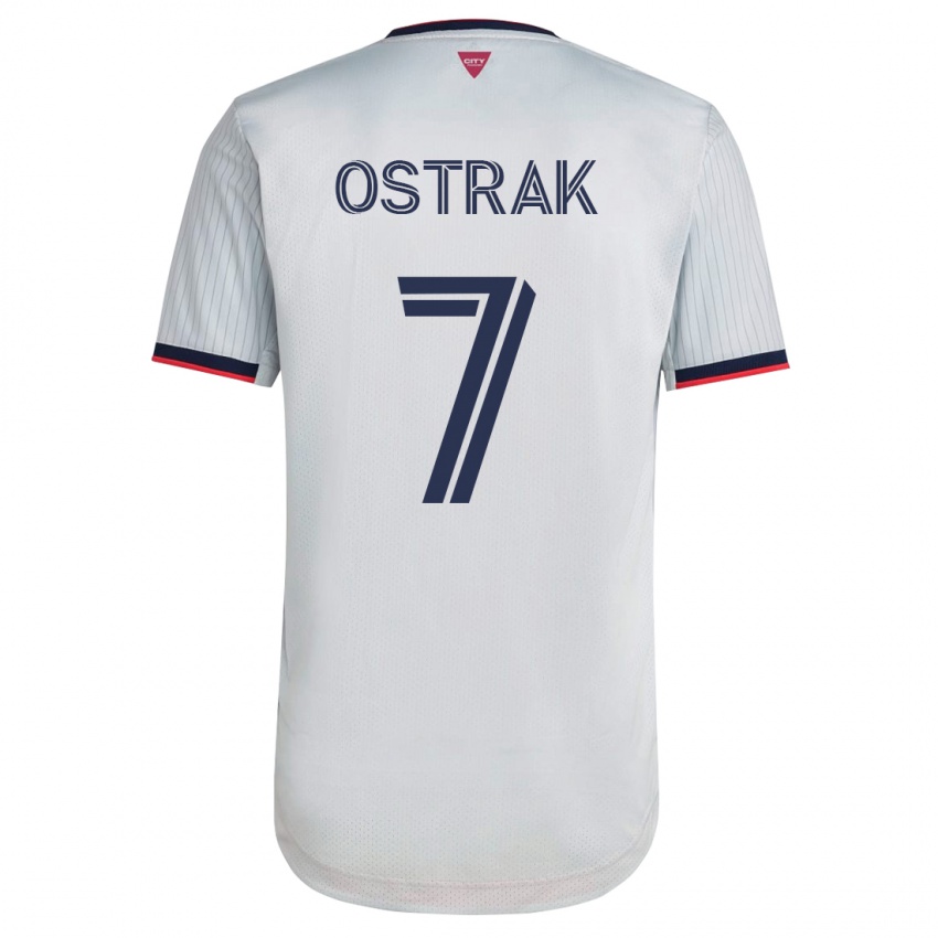 Hombre Camiseta Tomás Ostrák #7 Blanco 2ª Equipación 2023/24 La Camisa