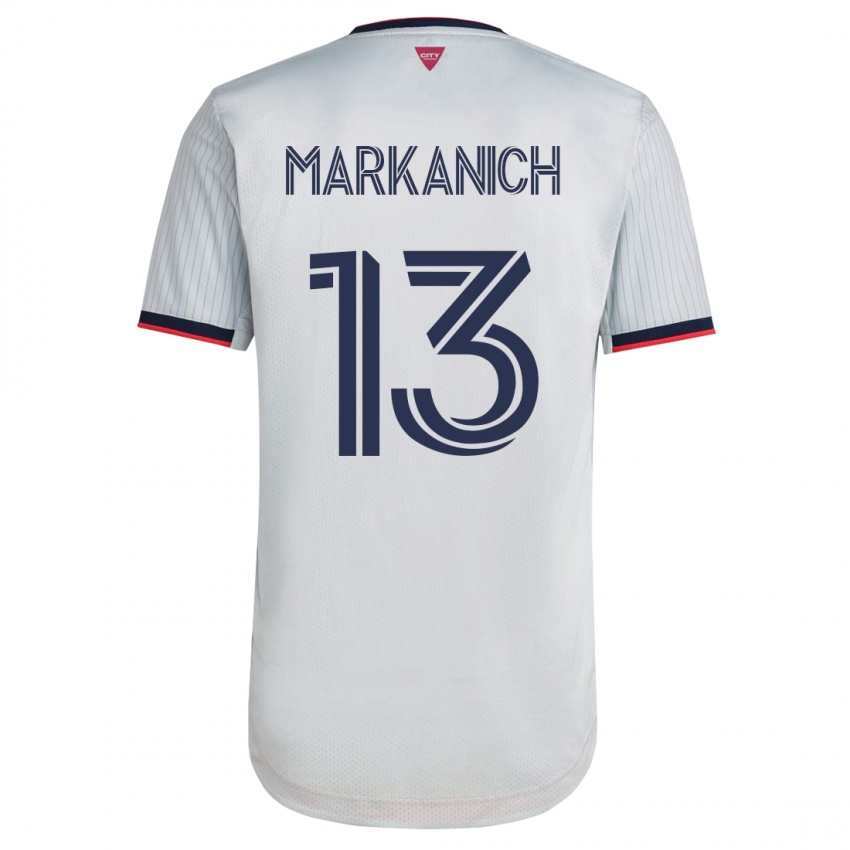 Hombre Camiseta Anthony Markanich #13 Blanco 2ª Equipación 2023/24 La Camisa