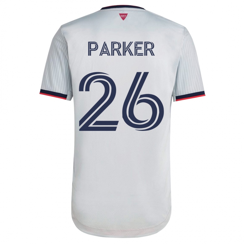 Hombre Camiseta Tim Parker #26 Blanco 2ª Equipación 2023/24 La Camisa