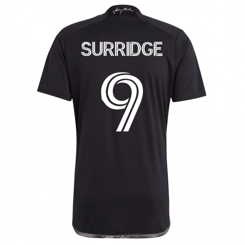 Hombre Camiseta Sam Surridge #9 Negro 2ª Equipación 2023/24 La Camisa