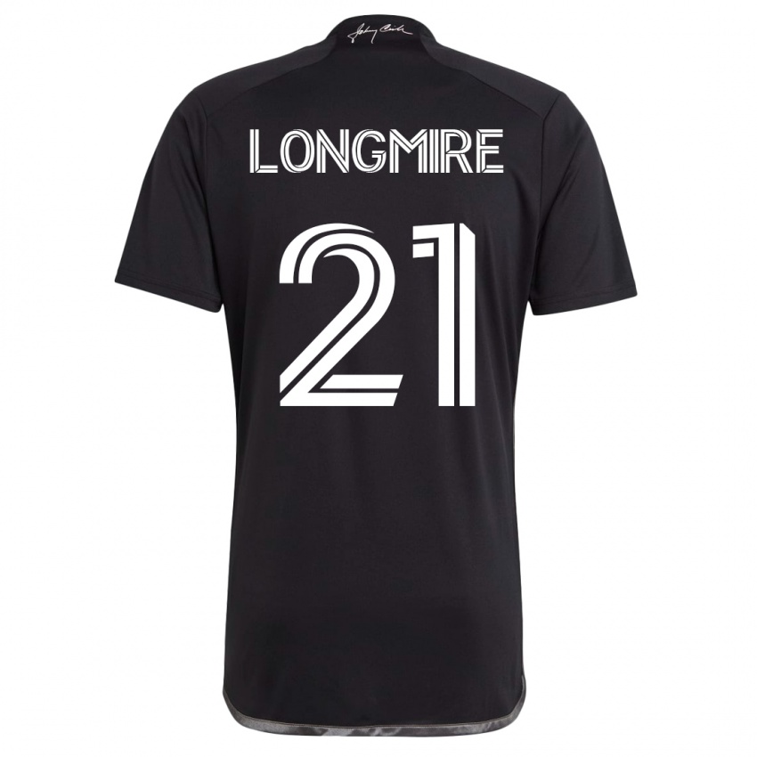 Hombre Camiseta Ahmed Longmire #21 Negro 2ª Equipación 2023/24 La Camisa