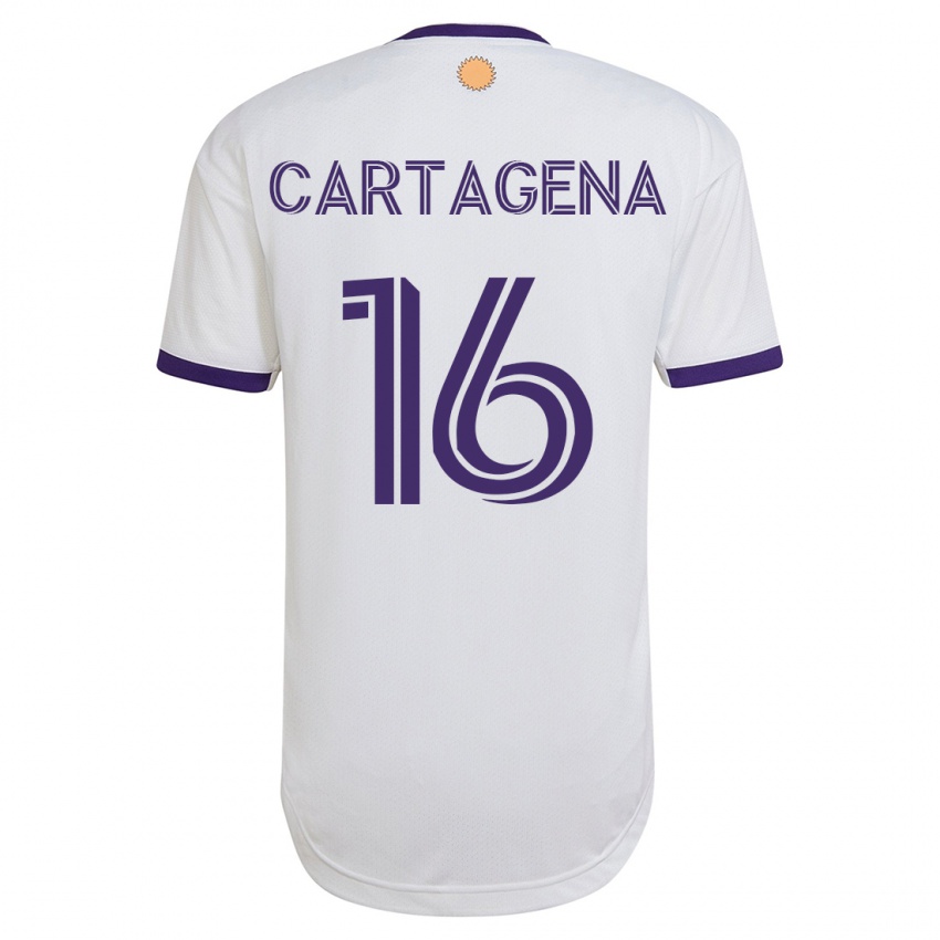 Hombre Camiseta Wilder Cartagena #16 Blanco 2ª Equipación 2023/24 La Camisa