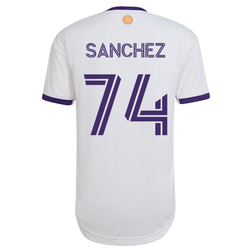 Hombre Camiseta Fernando Sanchez #74 Blanco 2ª Equipación 2023/24 La Camisa