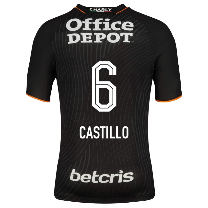 Hombre Camiseta Byron Castillo #6 Negro 2ª Equipación 2023/24 La Camisa