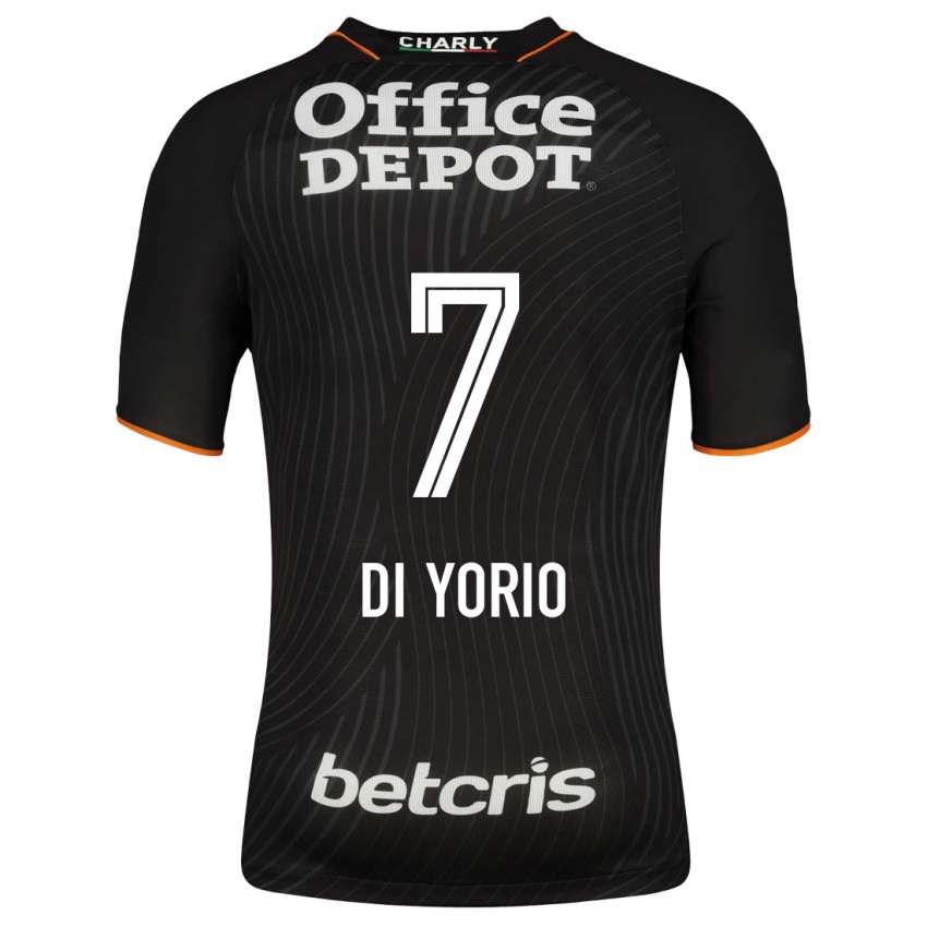 Hombre Camiseta Lucas Di Yorio #7 Negro 2ª Equipación 2023/24 La Camisa