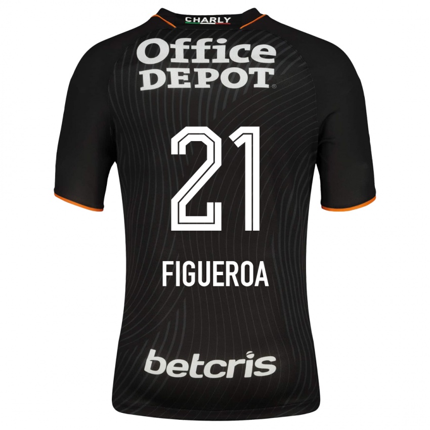 Hombre Camiseta Antonio Figueroa #21 Negro 2ª Equipación 2023/24 La Camisa