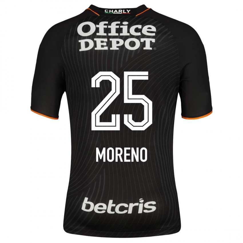 Hombre Camiseta Carlos Moreno #25 Negro 2ª Equipación 2023/24 La Camisa