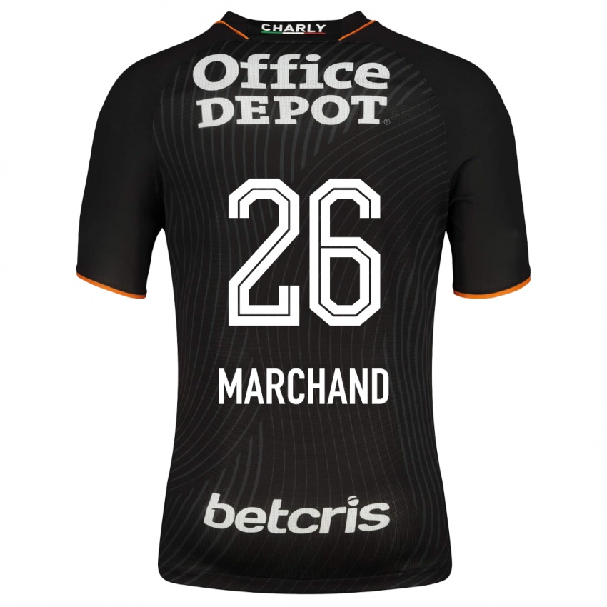 Hombre Camiseta Jahaziel Marchand #26 Negro 2ª Equipación 2023/24 La Camisa