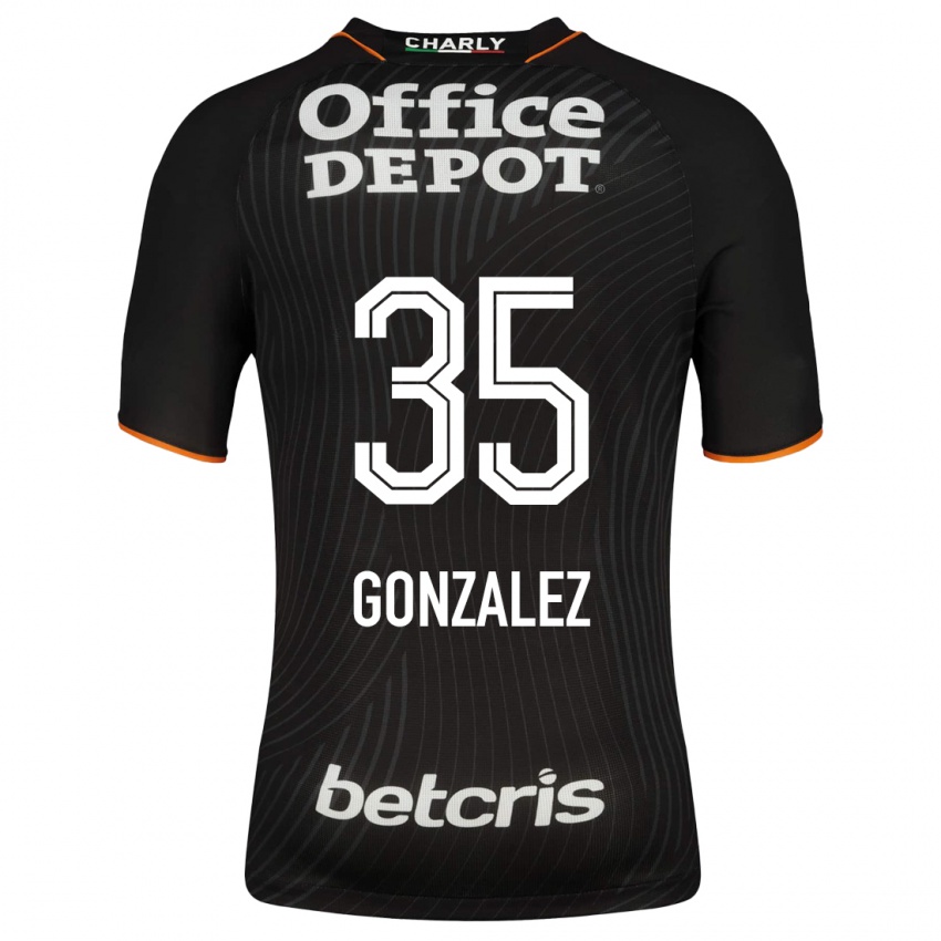 Hombre Camiseta Bryan González #35 Negro 2ª Equipación 2023/24 La Camisa