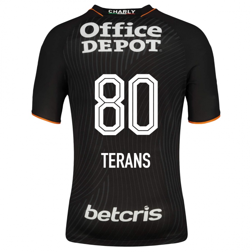 Hombre Camiseta David Terans #80 Negro 2ª Equipación 2023/24 La Camisa