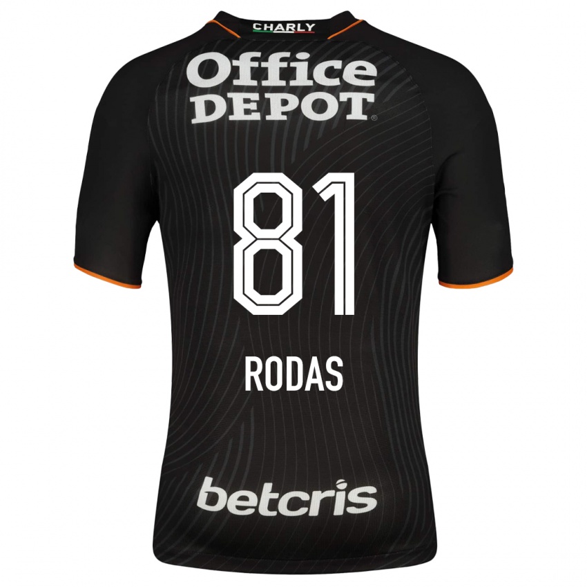 Hombre Camiseta Carlos Rodas #81 Negro 2ª Equipación 2023/24 La Camisa