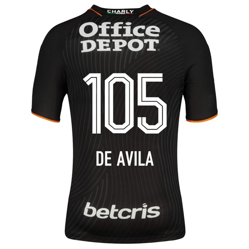 Hombre Camiseta José De Ávila #105 Negro 2ª Equipación 2023/24 La Camisa