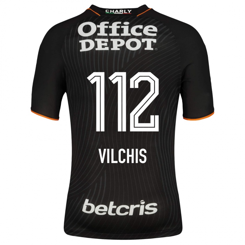 Hombre Camiseta Leonardo Vílchis #112 Negro 2ª Equipación 2023/24 La Camisa