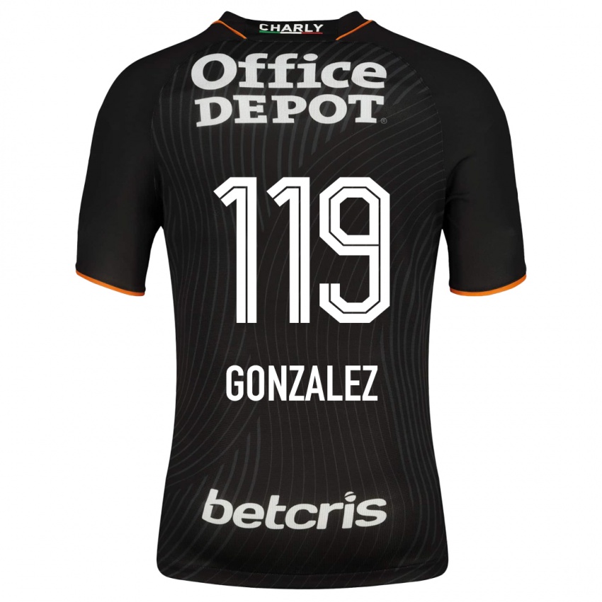 Hombre Camiseta Juan González #119 Negro 2ª Equipación 2023/24 La Camisa