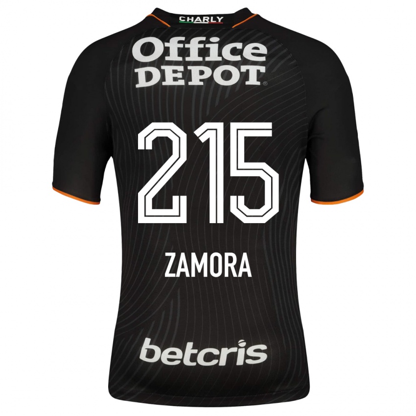Hombre Camiseta Yahir Zamora #215 Negro 2ª Equipación 2023/24 La Camisa
