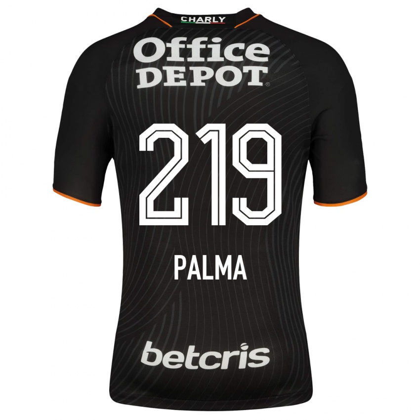 Hombre Camiseta Pablo Palma #219 Negro 2ª Equipación 2023/24 La Camisa
