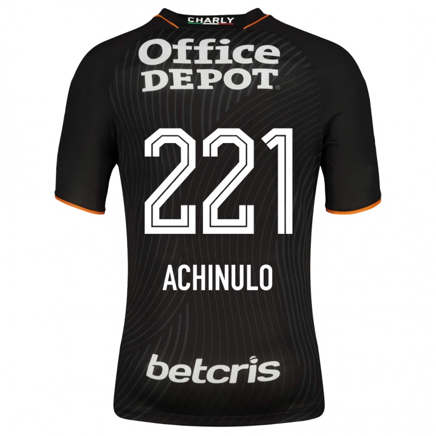 Hombre Camiseta Princewill Achinulo #221 Negro 2ª Equipación 2023/24 La Camisa