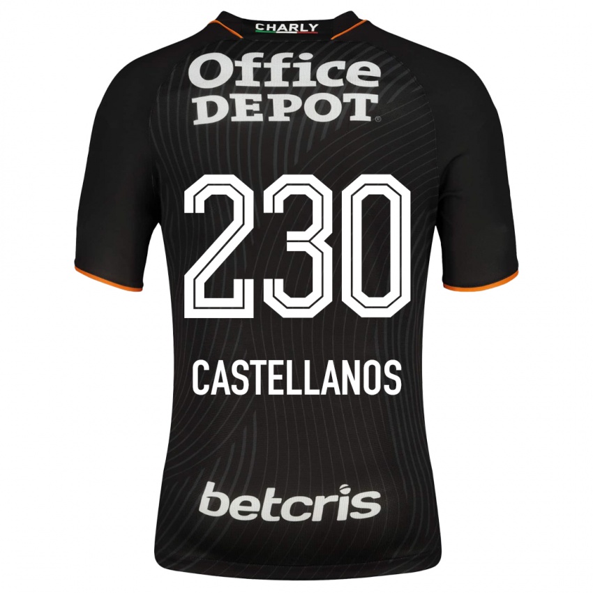 Hombre Camiseta Edson Castellanos #230 Negro 2ª Equipación 2023/24 La Camisa
