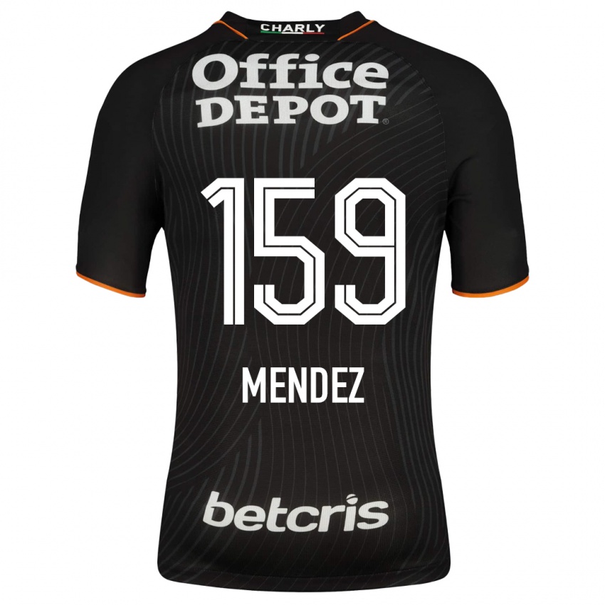 Hombre Camiseta Daniel Méndez #159 Negro 2ª Equipación 2023/24 La Camisa