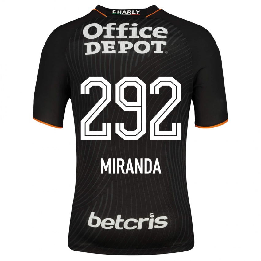 Hombre Camiseta Herbey Miranda #292 Negro 2ª Equipación 2023/24 La Camisa