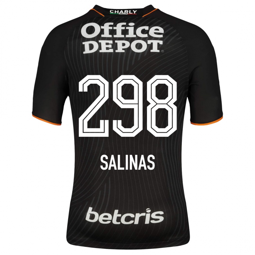 Hombre Camiseta Jesús Salinas #298 Negro 2ª Equipación 2023/24 La Camisa